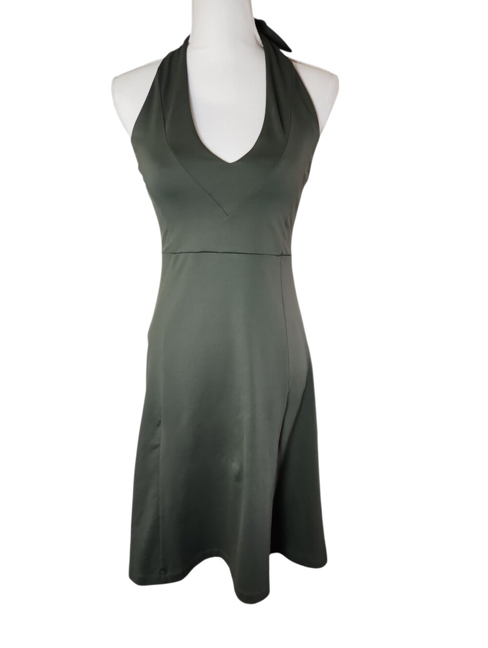 Patagonia Womens A-line Dress Green Halter Sleevless Dress Size Small